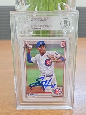 Authenticated Ed Howard Signed 1st Bowman Card - Chicago Cubs